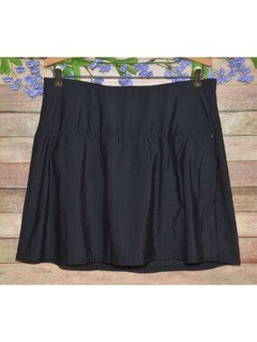 Miraclesuit Size 14 Black Swim Skirt Slimming Tummy Control Bottom Zip Pocket